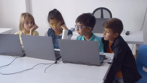 Group of Classmates Doing Task Together