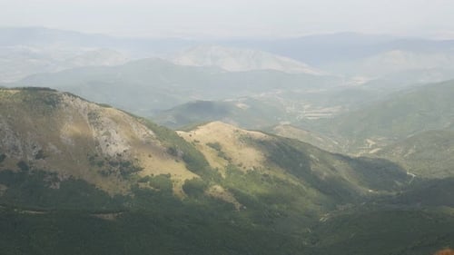 View from Midzor peak 4K 2160p 30fps UltraHD footage - Nature of Bulgarian side of Stara planina mo