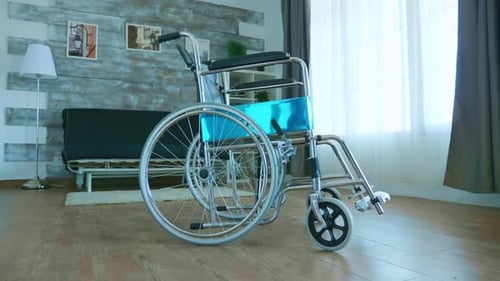 Silver Wheelchair in Bright Living Room
