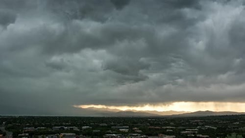 Time lapse of rain storm rolling through Utah Valley
