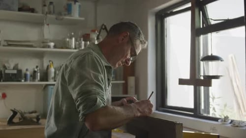 Man doing DIY at home