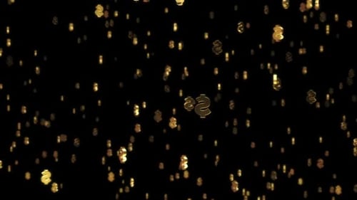 Shiny Golden Dollars rotating Background