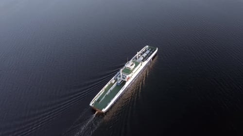 Shuttle Ferry Service in Norway Transporting Passengers and Vehicles