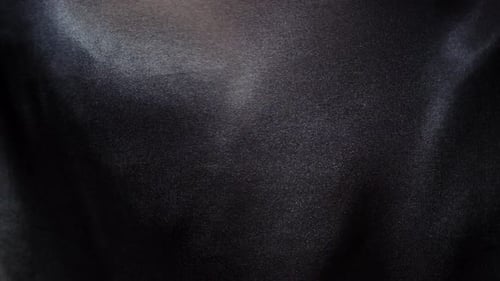 Black Silk Closeup Dark Satin Luxury Cloth Texture Background