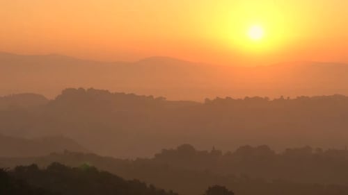 Majestic Mountain Landscape at Golden Sunrise