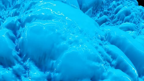 Abstract Glossy Blue Liquid Surface Motion Background