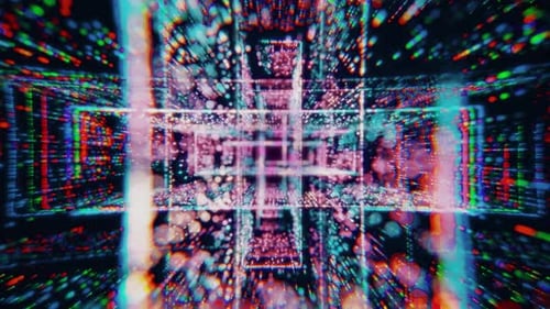 Digital tunnel with particles