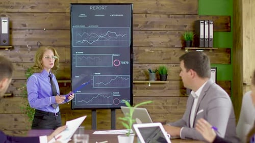 Business Presentation of Data Analysis in the Office