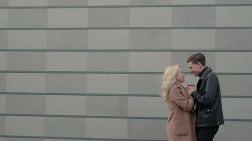 Couple Reunion Romantic Date Happy Girl Boyfriend