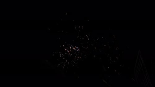 Spectacular Fireworks Exploding in the Night Sky