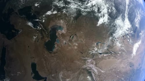 Realistic Planet Earth Rotating from Space