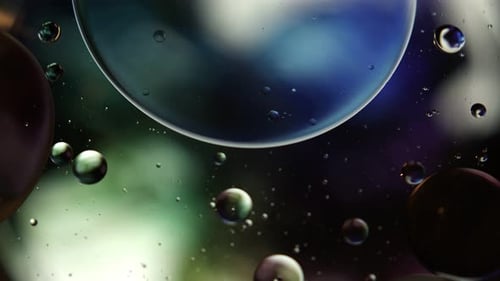 Abstract Colorful Food Oil Drops Bubbles 49
