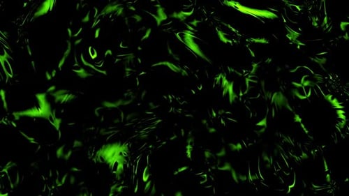 abstract green liquid moving