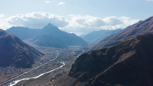 City And Mountains