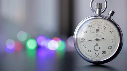 Clock on a Blurry Background