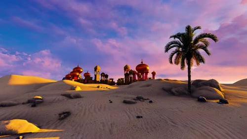 Fairytale Desert And City