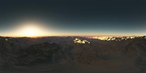 360 VR Mountain Sunrise Panorama Loop