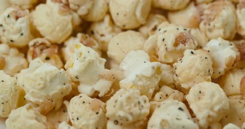 Close-Up of Delicious Creamy White Popcorn