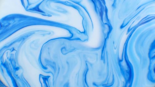 Swirling Abstract Blue and White Fluid Motion