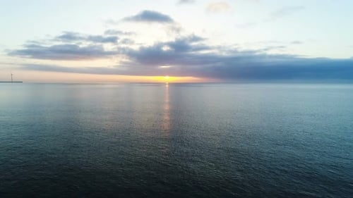 Sunrise In Ocean Horizon