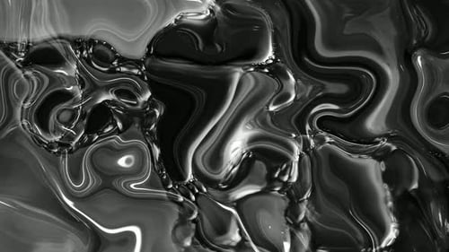 Abstract Dark Liquid Metal Fluid Motion Background