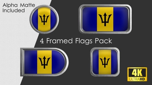 Barbados Flag Loop in Geometric Metallic Frames