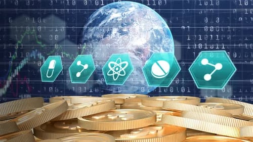 Global Science and Financial Data Digital Animation