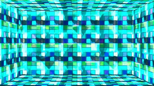 Broadcast Hi-Tech Wandzimmer mit glitzernden abstrakten Mustern 083