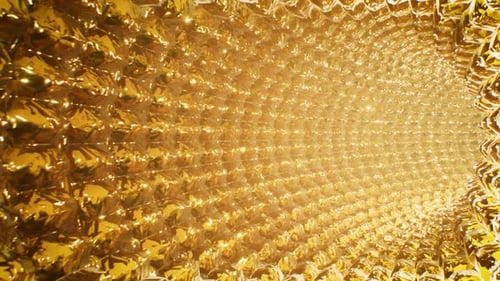 Gold Foil Embossed Tunnel 4K Loop