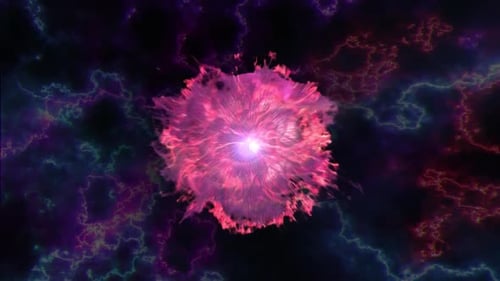 Animated Energy Accumulation in Space | Fireball in Space