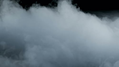 Ethereal Smoke Cloud Rising on Black Background