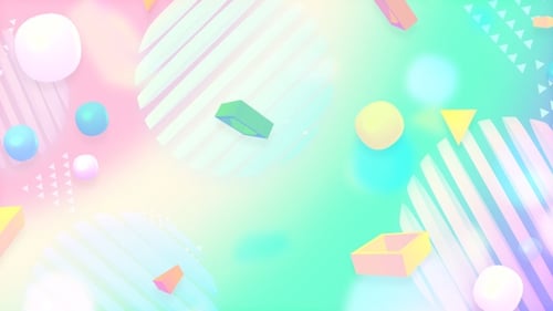 Abstract Pink and Green Shapes Background