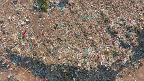 Aerial View of a Massive Waste Landfill