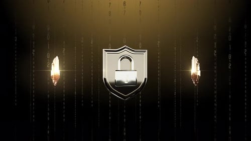 Corporate Digital Security Shields Technology Background