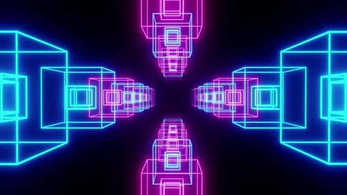 Cube Line Neon VJ 01 Hd