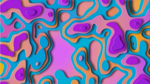 Colorful Abstract Flowing Shapes Vertical Loop Background