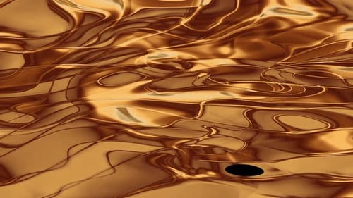 Abstract Golden Fluid Organic Waves Background Loop