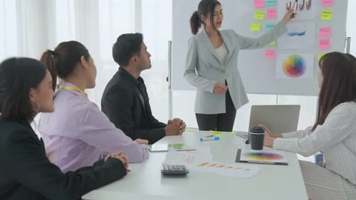 Business Team Meeting in Modern Office