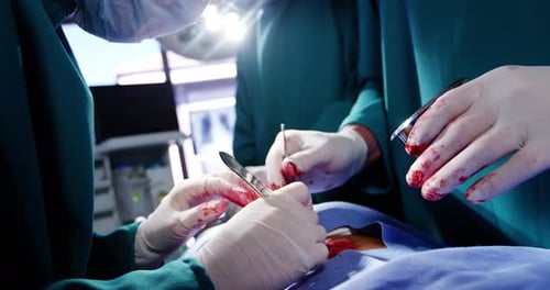 Chirurgen, die im Operationssaal operieren