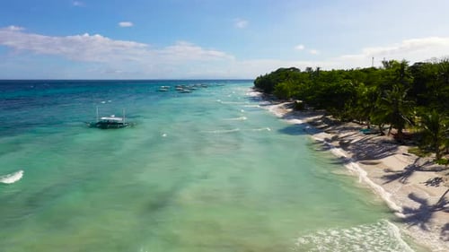 Sandy Beach and Tropical Sea