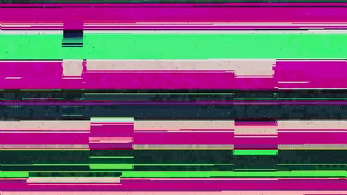 Colorful Digital Glitch Effect Transition with Noise and Horizontal Lines