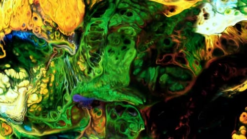 Abstract Organic Paint Swirls and Designs