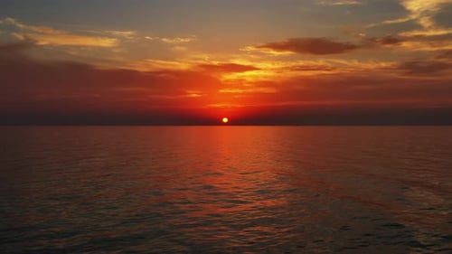 Calm Sea Surface During Sunset