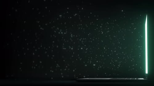Letras que salen de la pantalla Texto de APRENDIZAJE PROFUNDO
