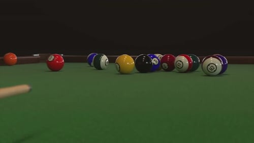 Starting Shot of a Billiard Game