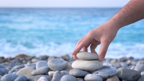 Zen Balanced Stones Stack