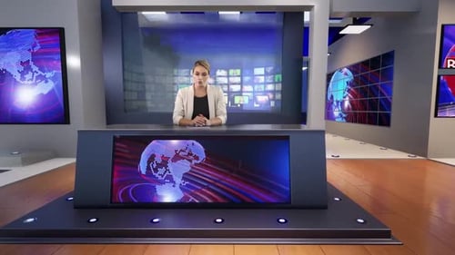 3D Virtual Tv Studio News B902