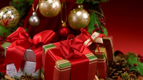 Christmas Presents Under a Decorated Christmas Tree