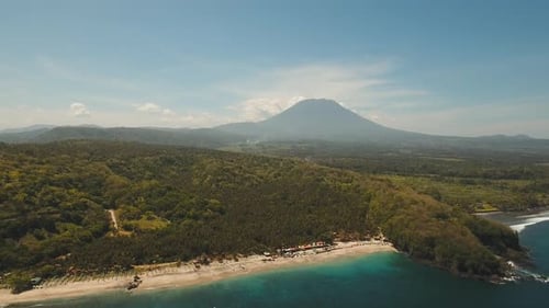 Aerial View Beautiful Beach
