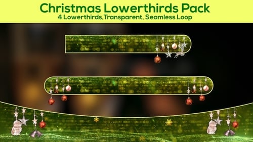 Festive Christmas Lower Thirds with Ornaments and Glitter